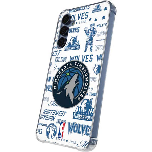 NBA Minnesota Timberwolves Historic Blast Galaxy A35 5G Clear Case